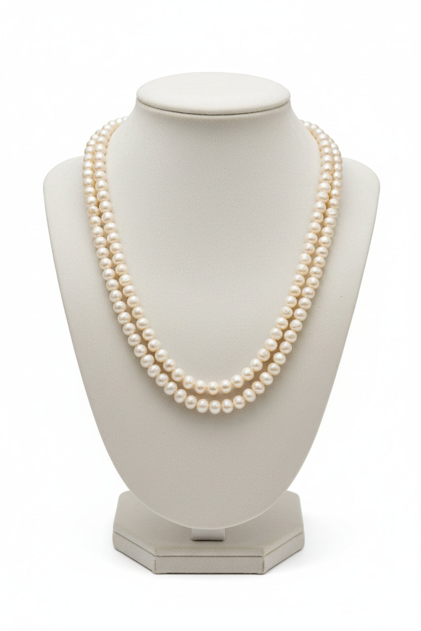 Genuine freshwater pearl necklace long