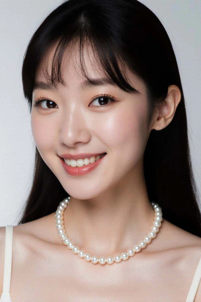 Pearl necklace short small pearls