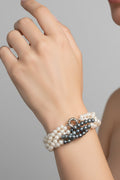 Multi-rows bead set dark blue