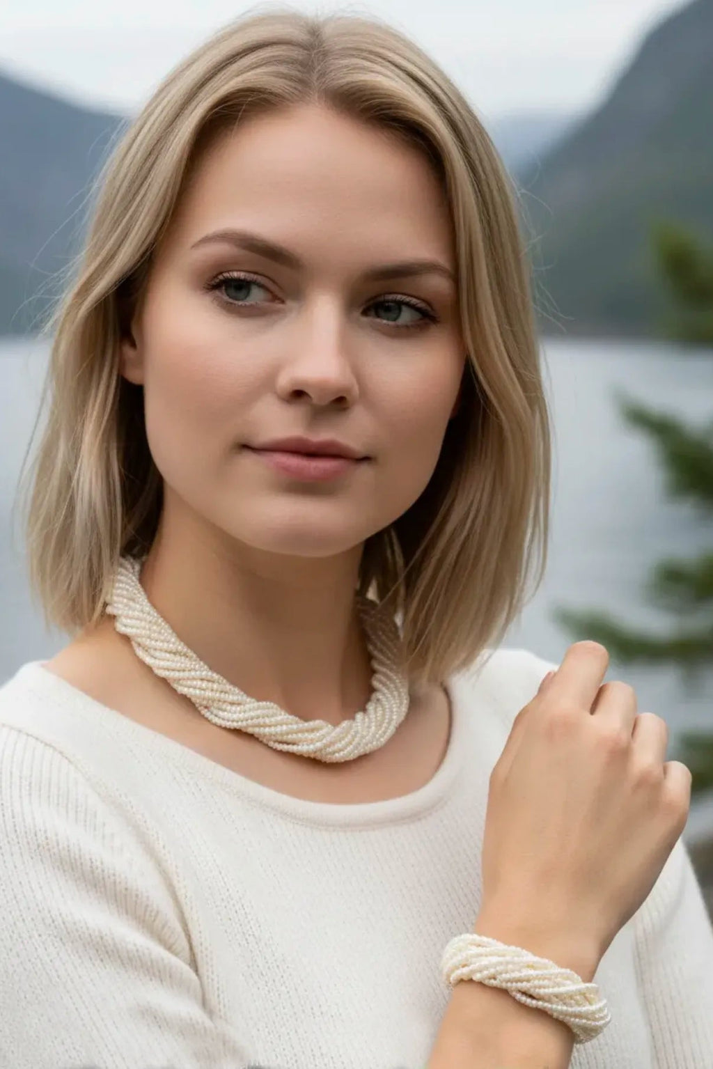 Set of necklace + bracelet